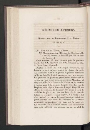 Médailles Antiques