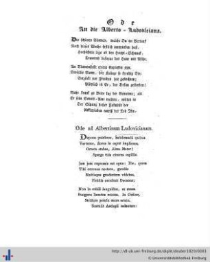 Ode an die Alberto-Ludoviciana.