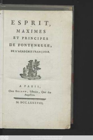 Esprit, maximes et principes