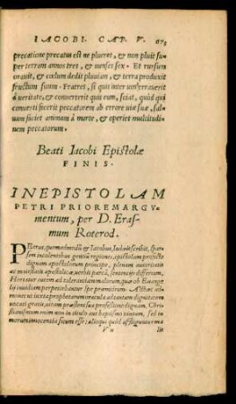 In Epistolam Petri Priorem Argumentum ...