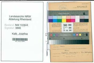 Entnazifizierung Josefine Kalb , geb. 28.10.1895 ()