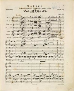 Wolfgang Amadeus Mozart's Werke : Kritisch durchgesehene Gesammtausgabe. 10, Märsche, Symphoniesätze und kleinere Stücke für Orchester (auch für Harmonika und Orgelwalze)