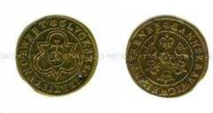 Nürnberger Rechenpfennig mit Reichsapfel von Hans Krauwinckel