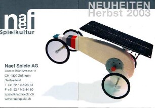 Firmenprospekt "Neuheiten Herbst 2003" der Naef Spiele AG