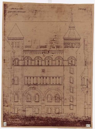 Königliches Residenzschloss Posen, Posen: Ansicht Westseite Großer Hof 1:50