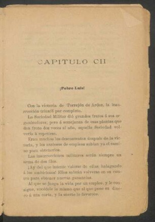 Capítulo CII - ¡Pobre Luis!