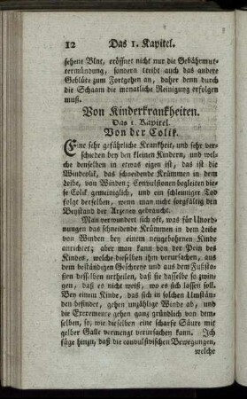 Von Kinderkrankheiten.