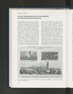 Aus den Anfangstagen der Dampfschifffahrt zwischen Harburg und Hamburg