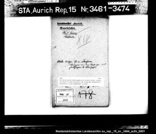 Die Befreiung des Handlungsgehilfen Wilhelm Theodor Janssen aus Aurich von dem Erfordernis des 25jährigen Mindesalters zum Eintritt in die Krämerzunft in Esens