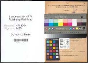 Entnazifizierung Berta Schwanitz , geb. 02.06.1879 ()