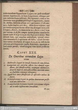 Caput XXII. De Oneribus eorundem Legatorum