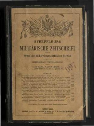 Streffleurs Militärische Zeitschrift.- Organ der Militärwissenschaftlichen Vereine; Heft-Nr. 2