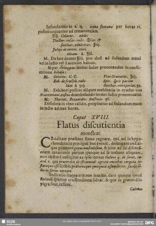Caput XVIII. Flatus discutientia monstrat