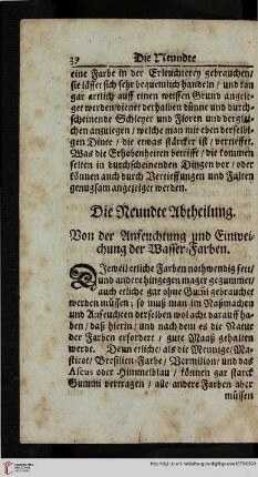 Die Neundte Abtheilung.