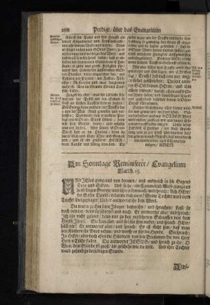 Am Sonntage Reminiscere / Evangelium Matth. 15.