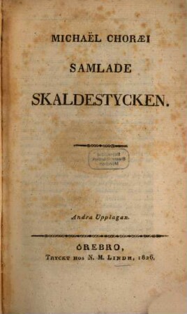 Samlade skaldestycken