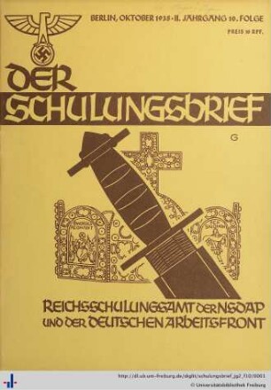 II. Jahrgang, Folge 10: Der Schulungsbrief