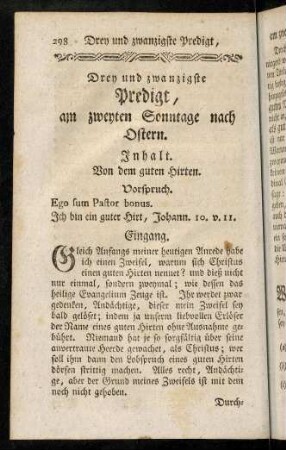 298-311, Drey und zwanzigste Predigt