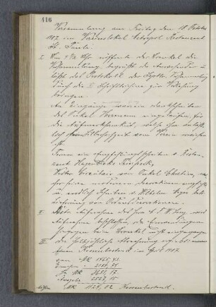 Versammlung am Freitag den 18. October 1907. im Vereinslokal Metropol Restaurant St. Pauli.