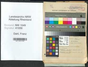 Entnazifizierung Franz Dahl , geb. 30.06.1898 (Lehrer)
