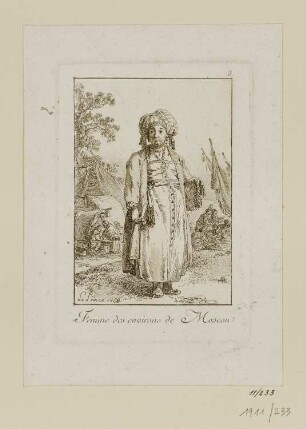 Femme des environs des Moscou, Blatt 3 der Folge "Deuxième Suite d’habillements de diverses Nations"