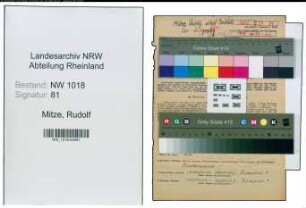 Entnazifizierung Rudolf Mitze , geb. 04.06.1906 (Dentist)