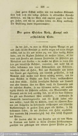 Der guten Gesellen Noth, Kampf und erschröcklich Ende