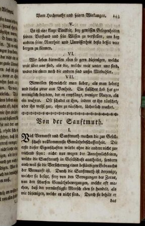 Von der Sanftmuth.
