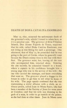 Death Dona Catalina Zambrano