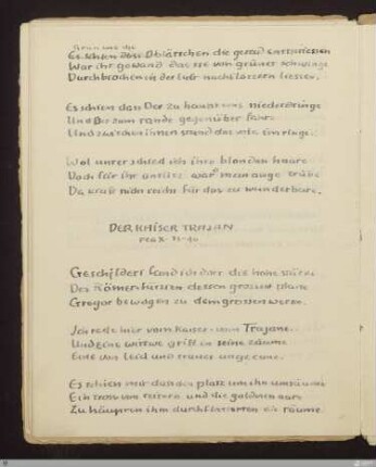 Der Kaiser Trajan (Fegefeuer X, 73 - 96) : [SW X/XI: H34]; [SW X/XI, S. 64/178]