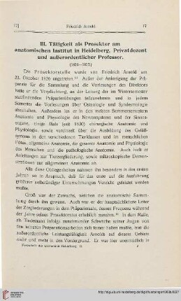 III. Tätigkeit als Prosektor am anatomischen Institut in Heidelberg, Privatdozent und außerordentlicher Professor (1826-1835)