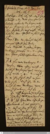 Disposition der Predigt von August Hermann Francke über Joh. 16,5 am 07.05.1724.