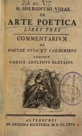 De arte poetica : libri tres