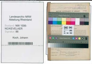 Entnazifizierung Johann Koch , geb. 20.12.1902 (Kaufmann)