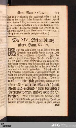 Die XIV. Betrachtung über I. Sam. XXII, 2.