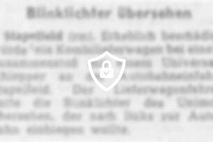 Blinklichter übersehen
