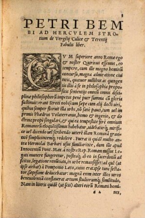 Petri Bembi opuscula aliquot, quae sequenti pagella connumerantur