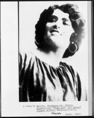 Aufnahme von Ljubou Delmas, Schauspielerin
