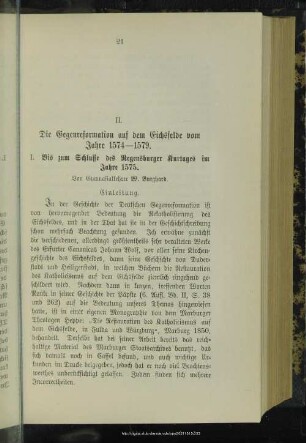 II. Die Gegenreformation auf dem Eichsfelde vom Jahre 1574-1579