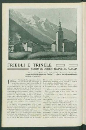 Friedli e Trinèle : Conto de outros tempos da Alsacia