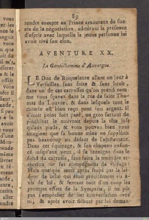 Aventure XX. Le Gentilhomme d'Auvergne.