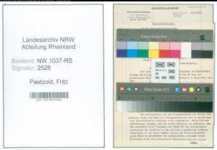 Entnazifizierung Fritz Paetzold , geb. 01.05.1899 (Stadtamtmann)