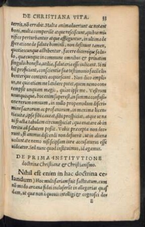 De Prima Institutione doctrinae Christianae et Christianismo.