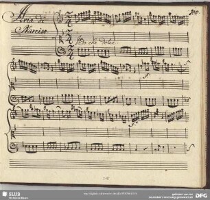 Aria: Vedo che dolce pace rinasce; S (Narciso); vl, b; F; 2/4