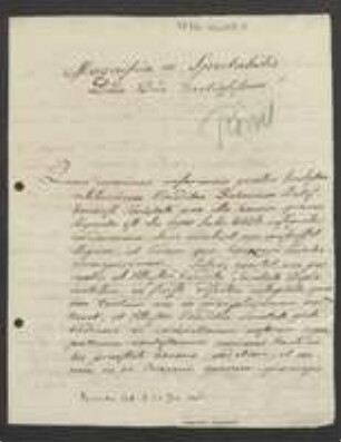 Brief von Franz Hász und Samuel Vozár an Johann Jacob Kohlhaas