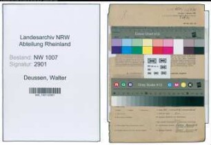 Entnazifizierung Walter Deussen , geb. 06.10.1892 (Geschaeftsfuehrer)