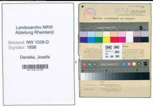 Entnazifizierung Josefa Deneke , geb. 11.07.1913 (Haushilfe)