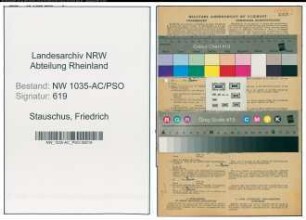 Entnazifizierung Friedrich Stauschus , geb. 18.07.1904 (Steiger)