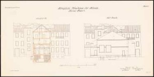 Akademie der Künste, Berlin Umbau und Neubau: Schnitt, S-Ansicht 1:100