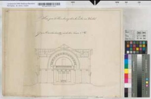 [Evangelische Kirche zu Wald]. [desgl.]. Querdurchschnitt.
